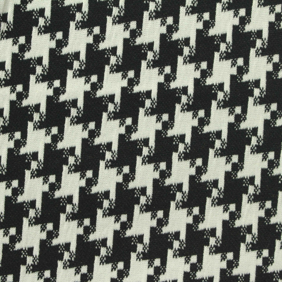 Black Houndstooth Jacquard, Polyester, 350 gsm