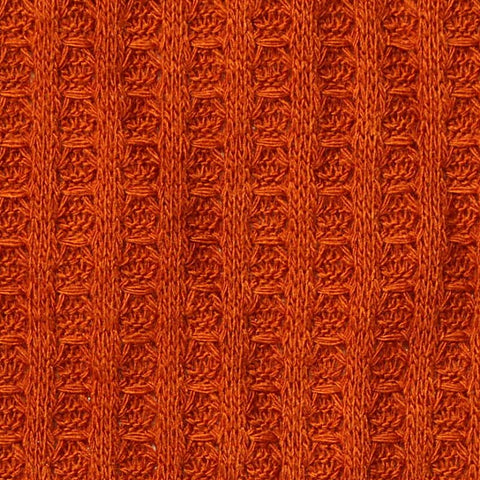 Polyester Viscose Stretch Waffle Knit Fabric, 200 gsm, 160 cm — Orange