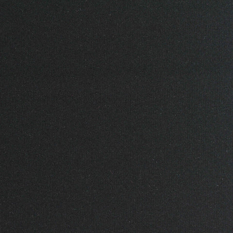 Viscose Nylon Stretch Ponte Knit Fabric, 350 gsm, 163 cm — Black