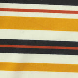 White Horizontal-Stripe Jersey Knit, Polyester