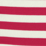 Red Horizontal-Stripe Ponte Knit, Poly-Viscose — texture