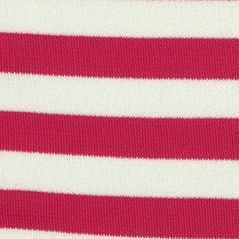 Red Horizontal-Stripe Ponte Knit, Poly-Viscose