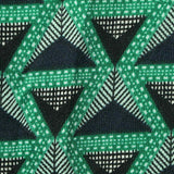 Dark Blue Triangles Jersey Knit, Polyester — texture