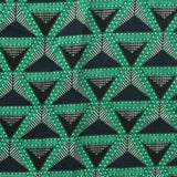 Dark Blue Triangles Jersey Knit, Polyester