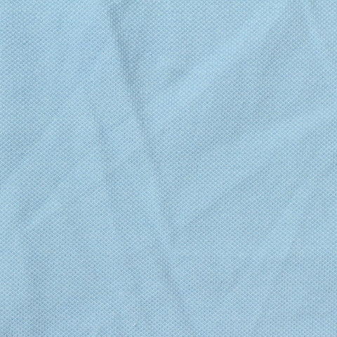 Cotton Stretch Piqué Knit Fabric, 190 gsm, 185 cm — Blue