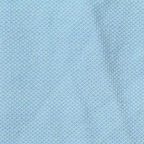 Cotton Stretch Piqué Knit Fabric, 190 gsm, 185 cm — Blue