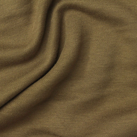 Polyester Cotton Velvet Fabric, 340 gsm, 155 cm — Khaki