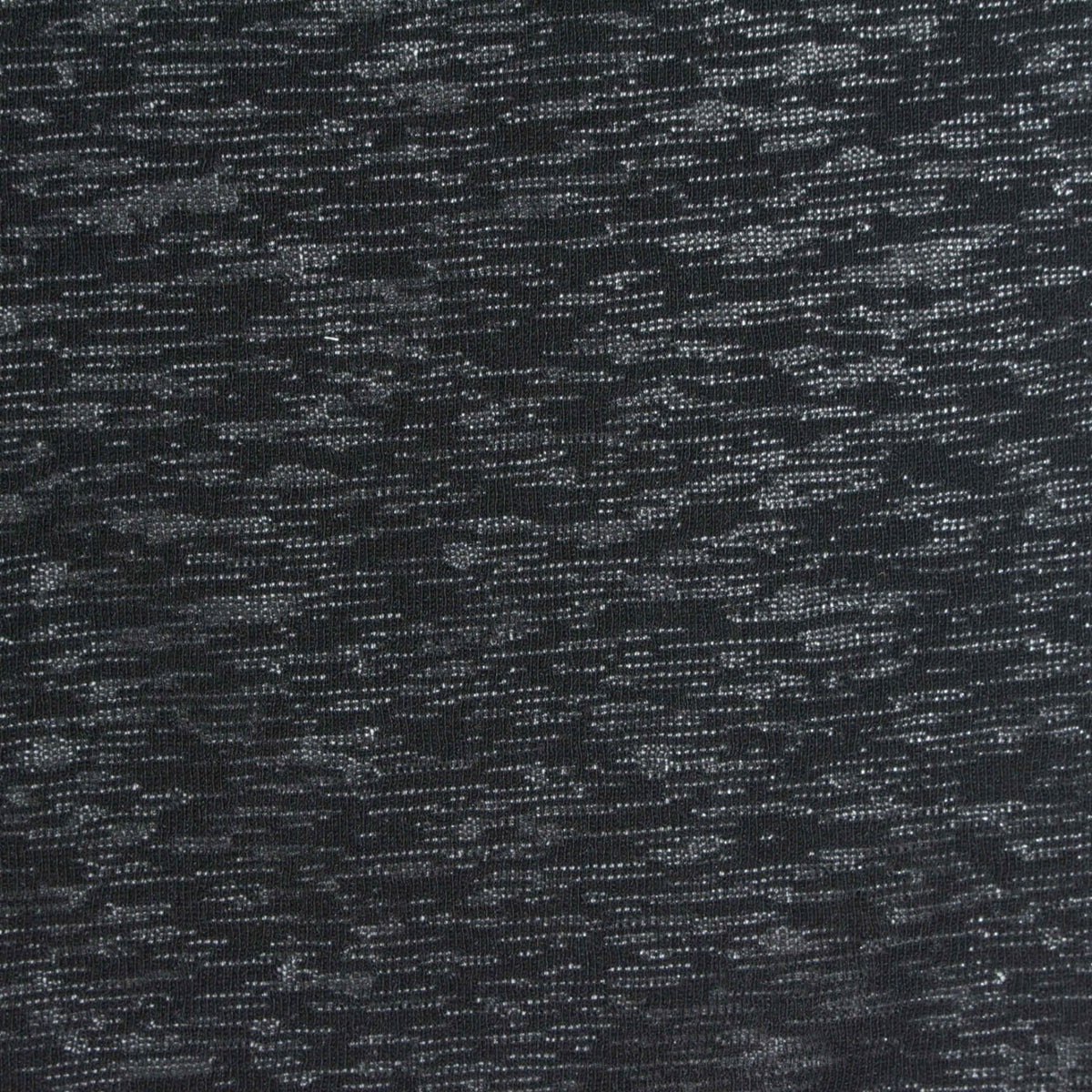 Dark Grey Marl Rib Knit, Polyester, 160 gsm
