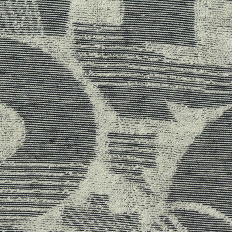 Light Grey Abstract Jacquard, Poly-Cotton