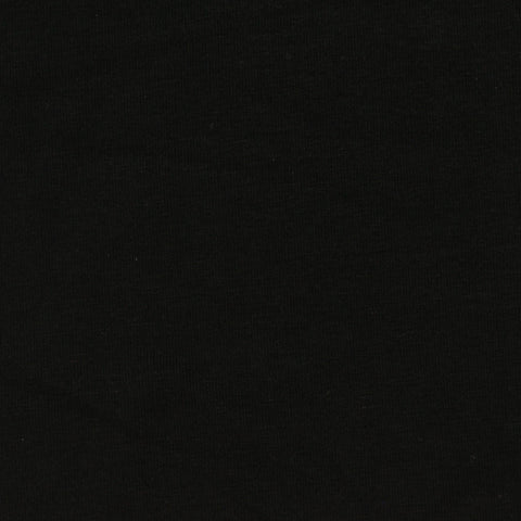 Cotton Stretch Jersey Knit Fabric, 160 gsm, 175 cm — Black