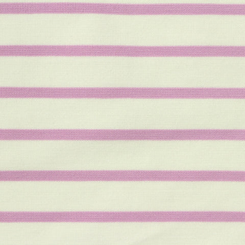Lavender Horizontal-Stripe Ponte Knit, Viscose-Nylon