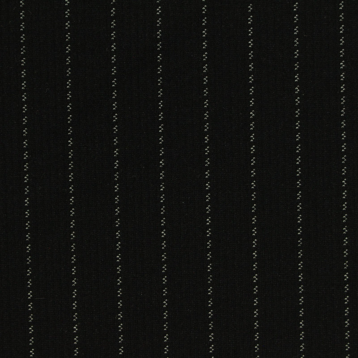 Light Grey Vertical-Pinstripe Ponte Knit, Nylon-Viscose