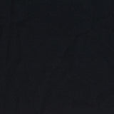 100% Polyester Piqué Knit Fabric, 120 gsm, 183 cm — Black