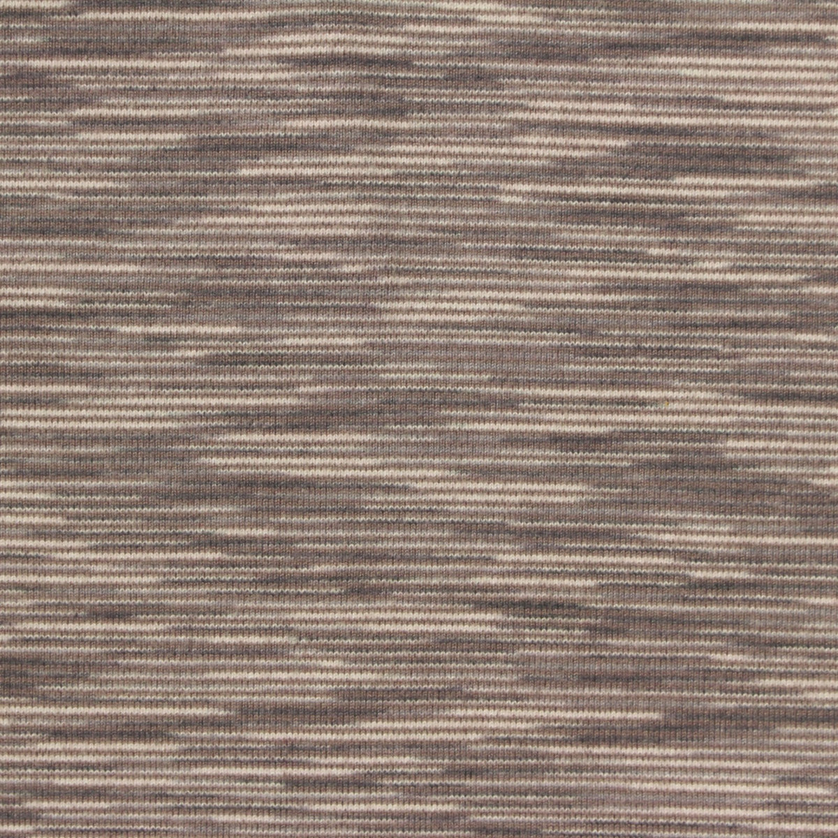 Brown Horizontal-Stripe Jersey Knit, Polyester, 290 gsm
