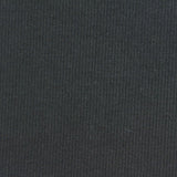 Polyester Cotton Stretch Rib Knit Fabric, 390 gsm, 130 cm — Black