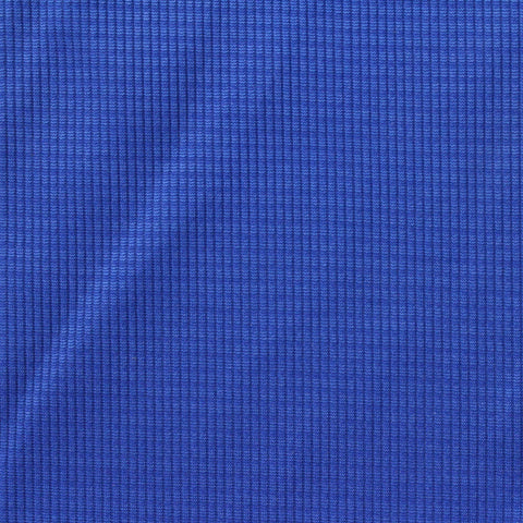 Plaid 100% Polyester Interlock Knit Fabric, 190 gsm, 165 cm — Blue