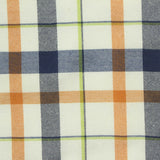 Cream Plaid Oxford, Poly-Cotton