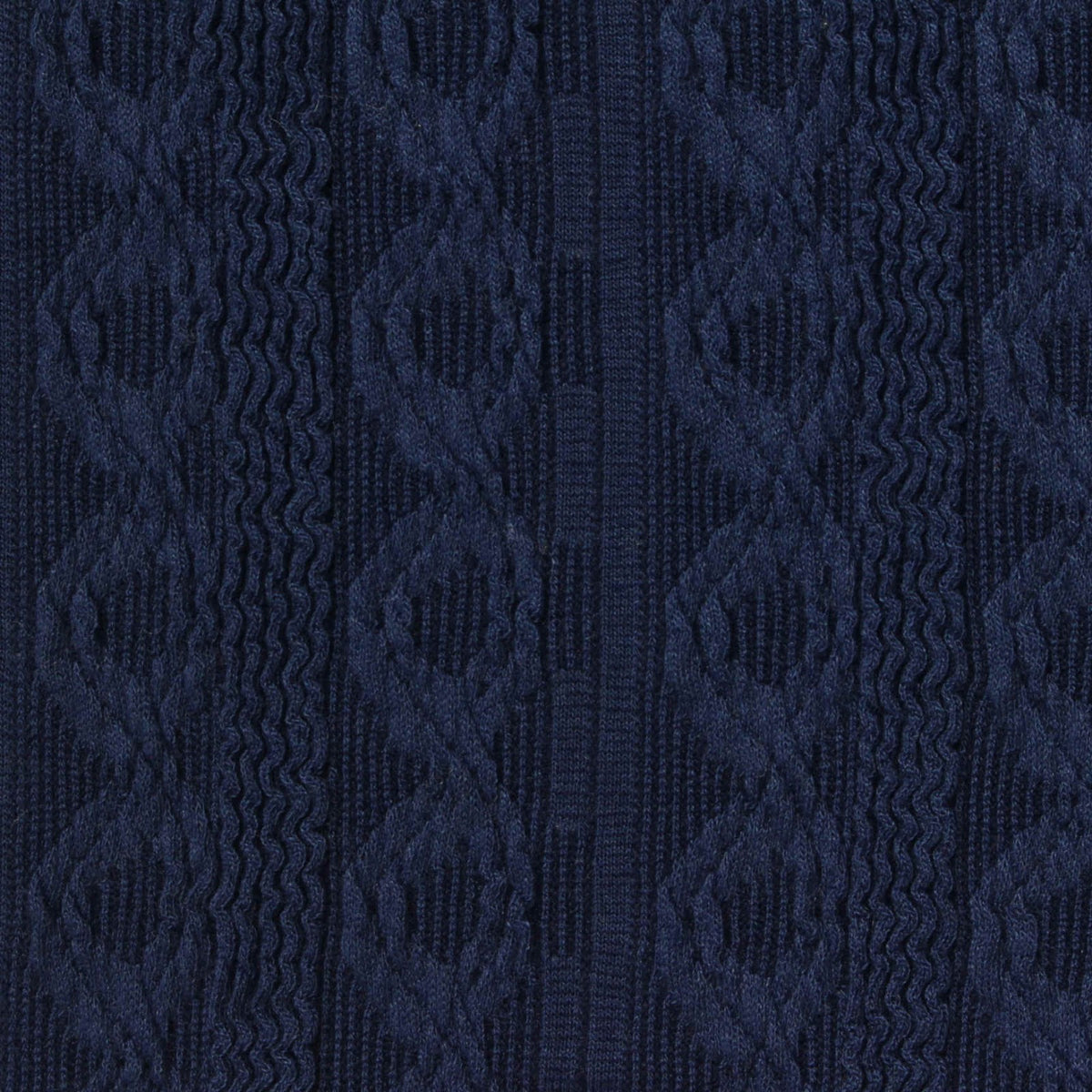 Jacquard Polyester Stretch Jersey Knit Fabric, 250 gsm, 145 cm — Navy
