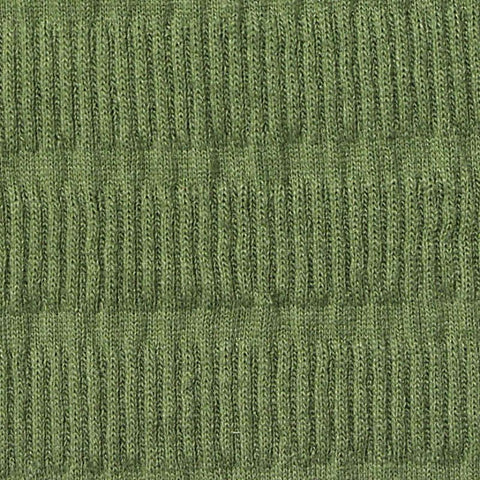 Green Horizontal-Band Crepe, Poly-Cotton