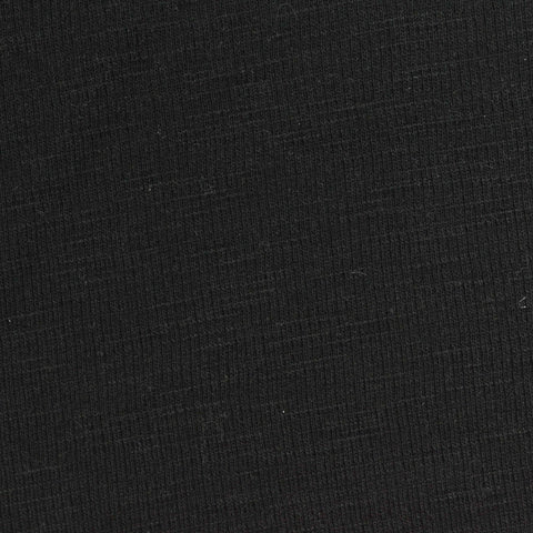 Slub Polyester Cotton Waffle Knit Fabric, 230 gsm — Black