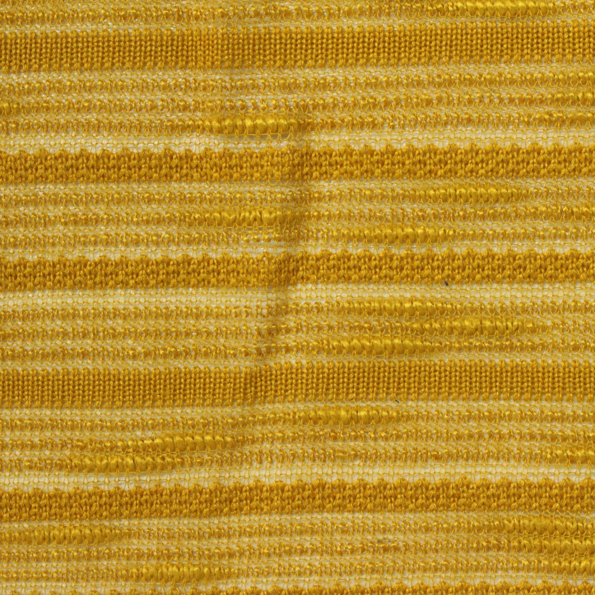 Yellow Horizontal-Stripe Chunky Knit, Polyester, 200 gsm