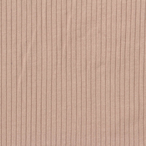 Stretch Rib Knit Fabric, 300 gsm — Beige
