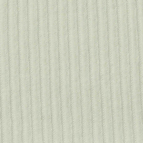 Polyester Cotton Stretch Rib Knit Fabric, 270 gsm — White