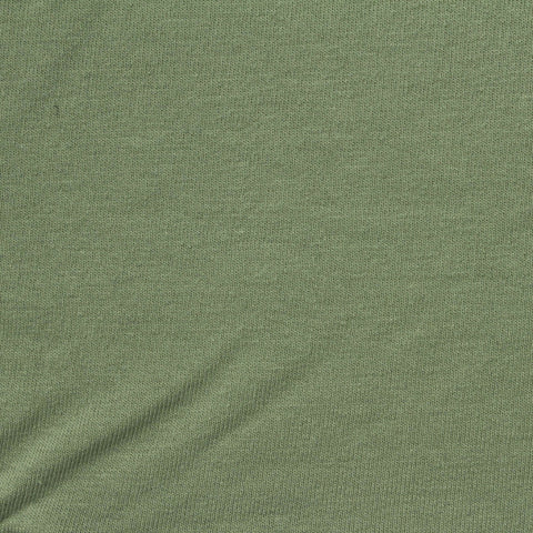 Cotton Stretch French Terry Fabric, 200 gsm, 162 cm — Green