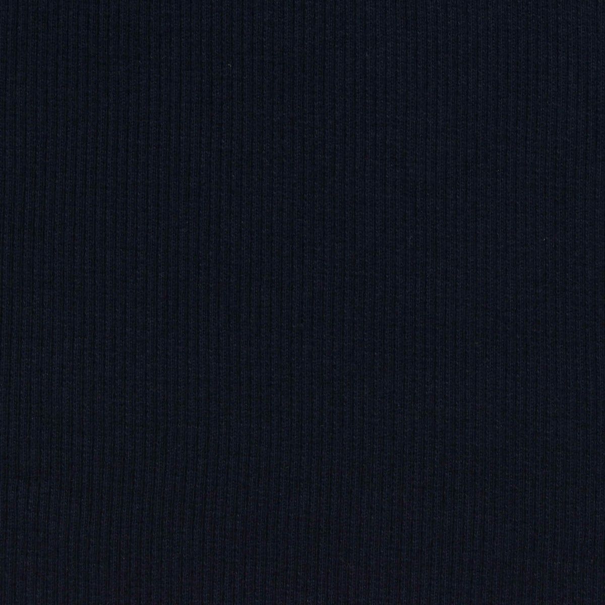 Cotton Stretch Rib Knit Fabric, 200 gsm, 115 cm — Navy