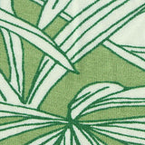 Green Tropical-Leaf Jersey Knit, Viscose — texture