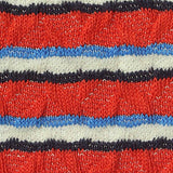 Red Horizontal-Stripe Jersey Knit, Viscose-Poly — texture
