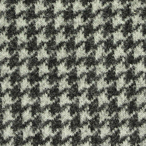 Black Houndstooth Jacquard, Polyester, 438 gsm