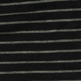 Black Horizontal-Stripe Jersey Knit, Viscose