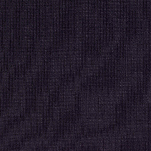 Polyester Stretch Rib Knit Fabric, 253 gsm, 120 cm — Navy