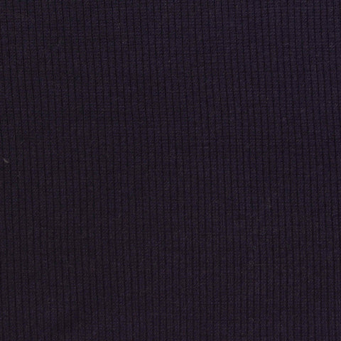 Polyester Stretch Rib Knit Fabric, 259 gsm, 128 cm — Navy