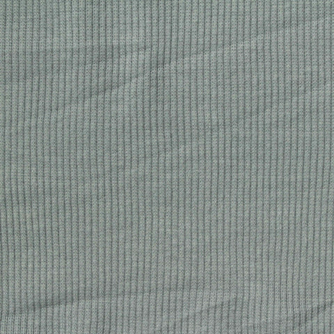 Polyester Stretch Rib Knit Fabric, 243 gsm, 120 cm — Grey
