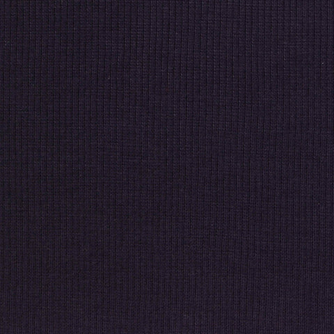 Polyester Stretch Rib Knit Fabric, 250 gsm, 120 cm — Navy