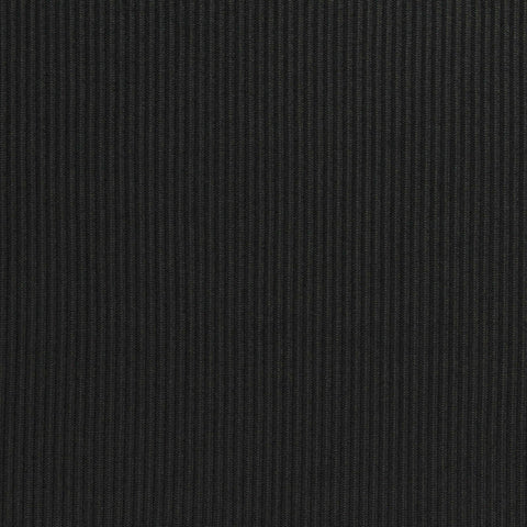 Brushed Polyester Stretch Rib Knit Fabric, 176 gsm, 146 cm — Black