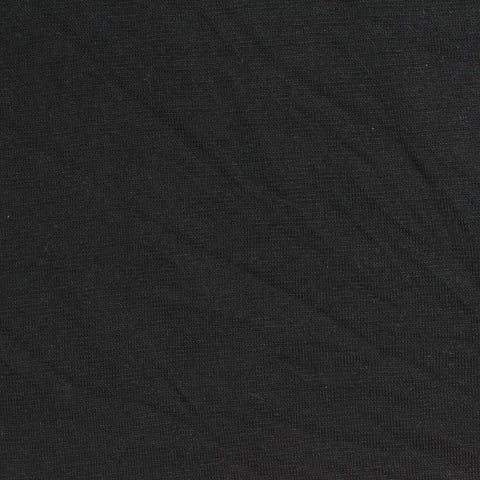 Polyester Acrylic Blend Stretch Jersey Knit Fabric, 120 gsm, 176 cm — Black