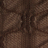 Dark Brown Openwork Warp Knit, Polyester — texture