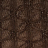 Dark Brown Openwork Warp Knit, Polyester