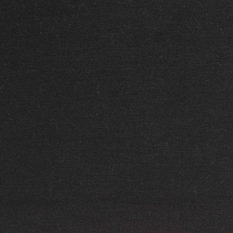 Polyester Cotton Stretch Scuba Knit Fabric, 289 gsm, 170 cm — Black