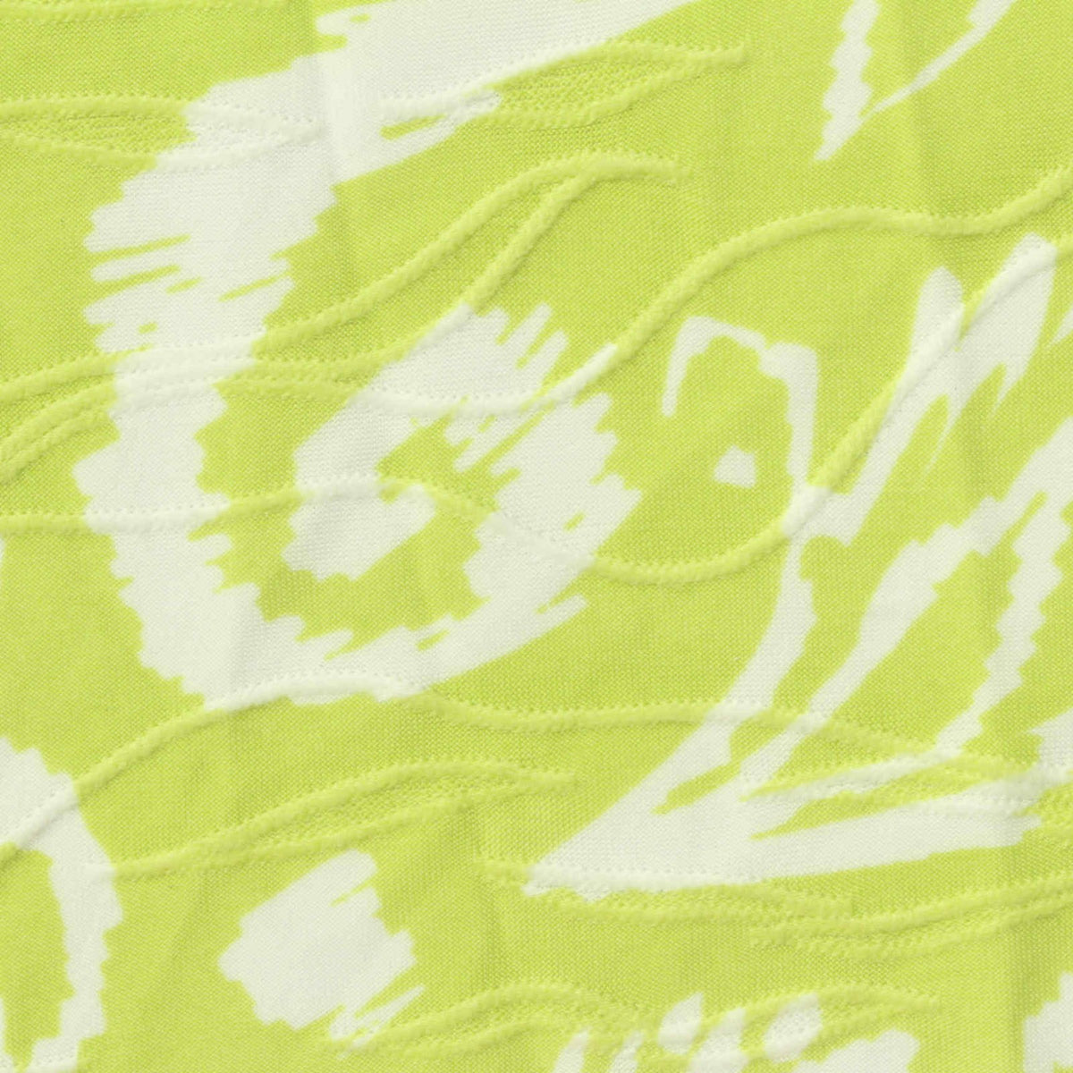 Lime Wavy-Line Jersey Knit, Polyester