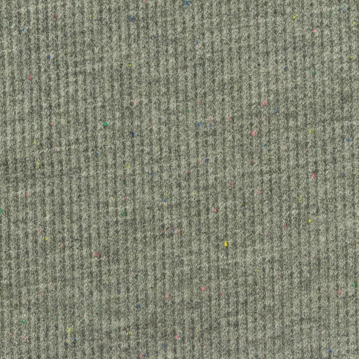 Grey-Green Marl Waffle Knit, Poly-Cotton