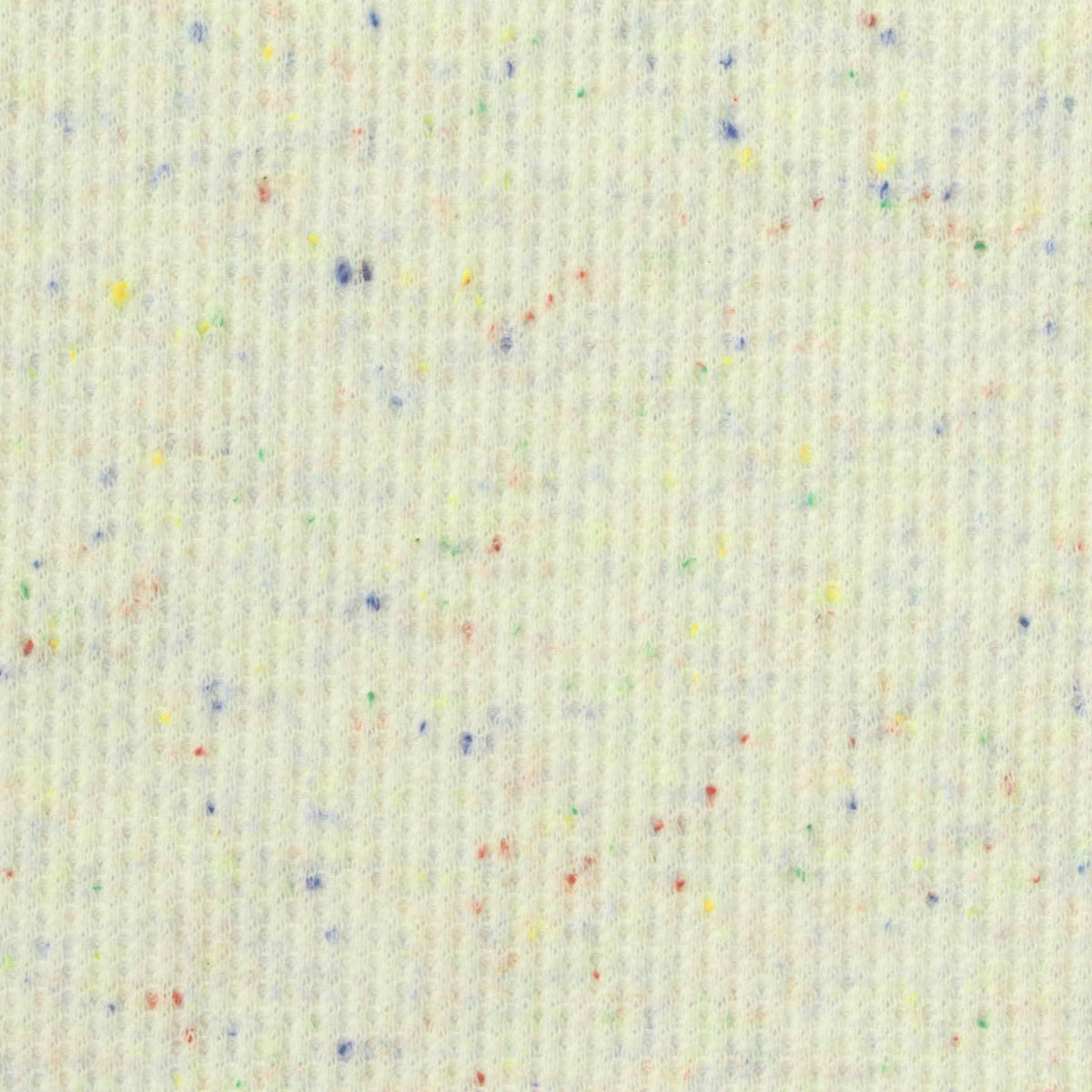 Light Cream Marl Waffle Knit, Poly-Cotton
