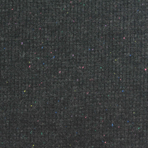 Polyester Cotton Stretch Waffle Knit Fabric, 200 gsm, 180 cm — Grey