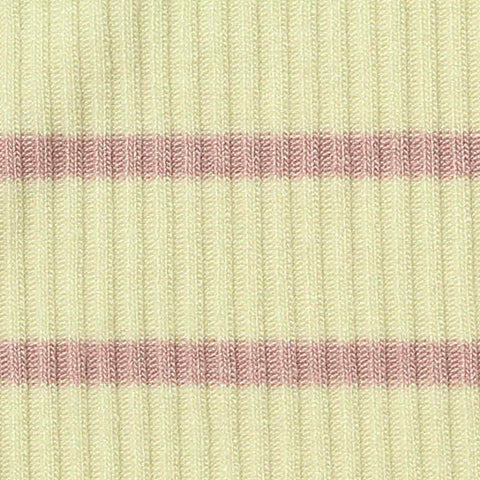 Pink Horizontal-Stripe Rib Knit, Viscose, 250 gsm, 135 cm