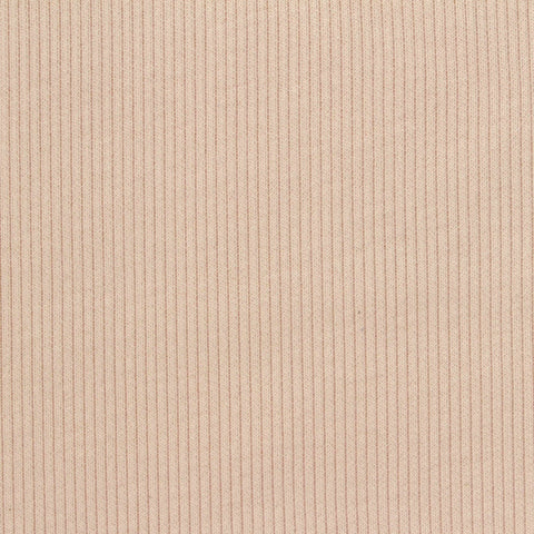 Polyester Stretch Rib Knit Fabric, 450 gsm, 130 cm — Beige
