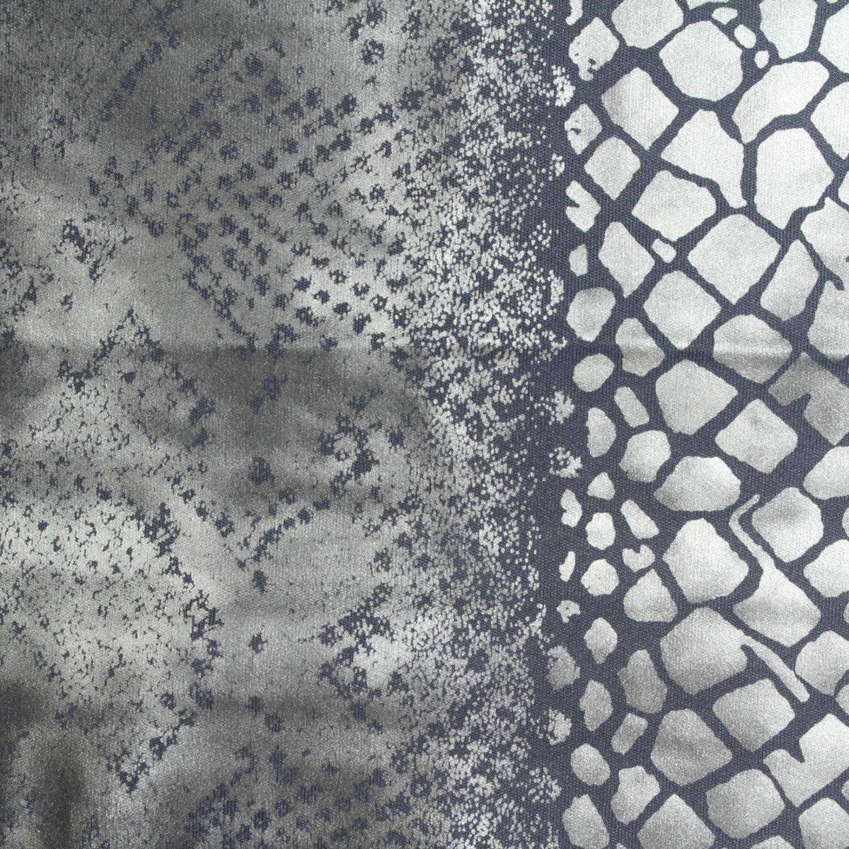 Animal Print Polyester Stretch Sateen Fabric, 235 gsm, 150 cm — Grey