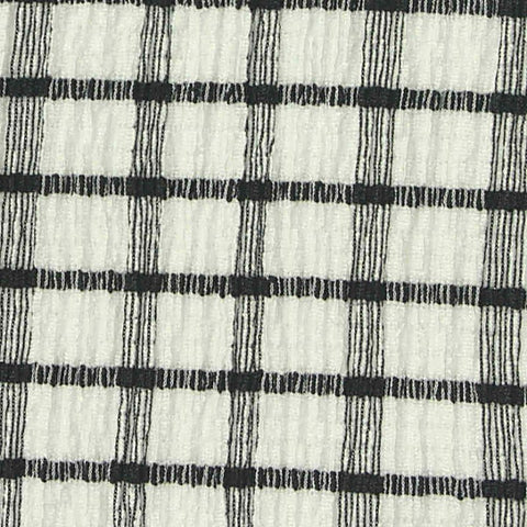 Black Check Warp Knit, Polyester